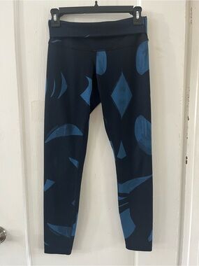 Lululemon Wunder Under Roll Down Full-On Luon Leggings Poseidon Black Sz 4